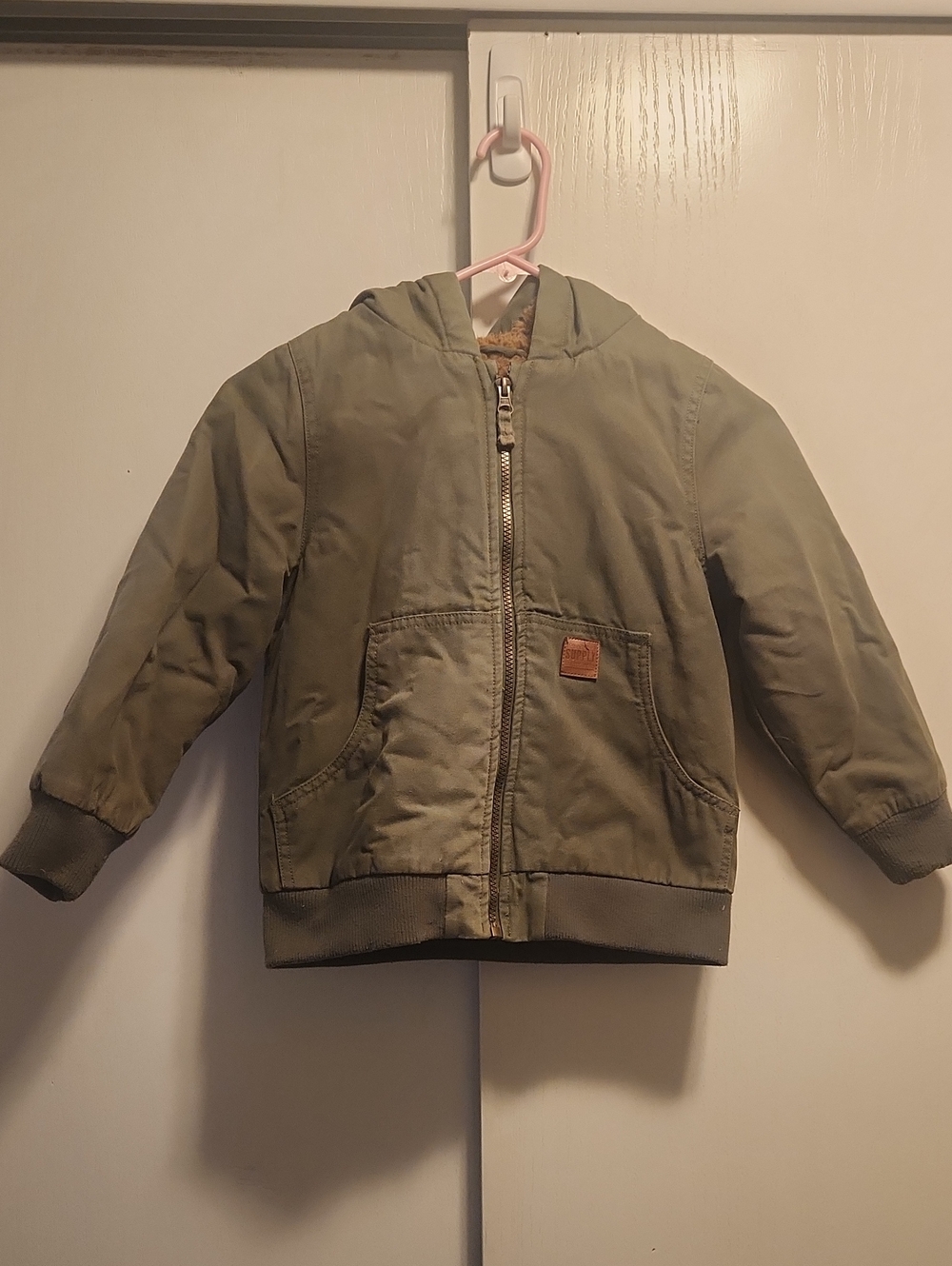 London Fog Olive Green Hooded Jacket for Kids Size M 5-6